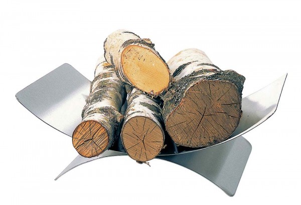 Holzkorb Edelstahl matt gebürstet, Abmessungen L:30cm x B :44cm