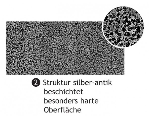 Kaminofen Unterlagsblech 6eckig, Struktur antik beschichtet mit 95x100x120x50cm, M-Stärke 1,5mm